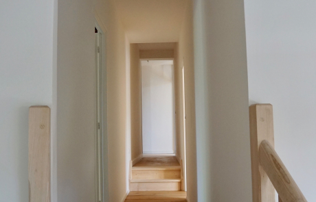 Maison intérieure couloir parquet bois Marcq-en-Barœul 59