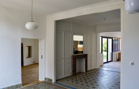 Maison intérieur cheminée carreau de ciment Marcq-en-Barœul 59