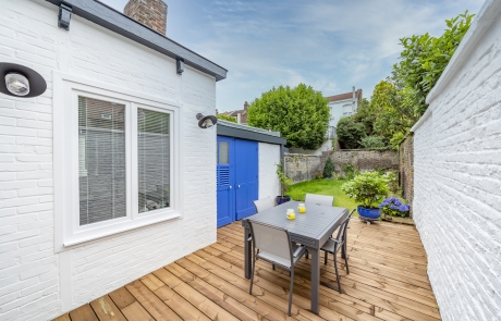 Terrasse bois extérieure jardin